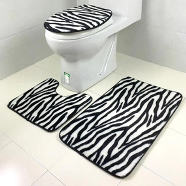 3-pc Anti-Slip Decorative Bathroom Mat Set - Image 25