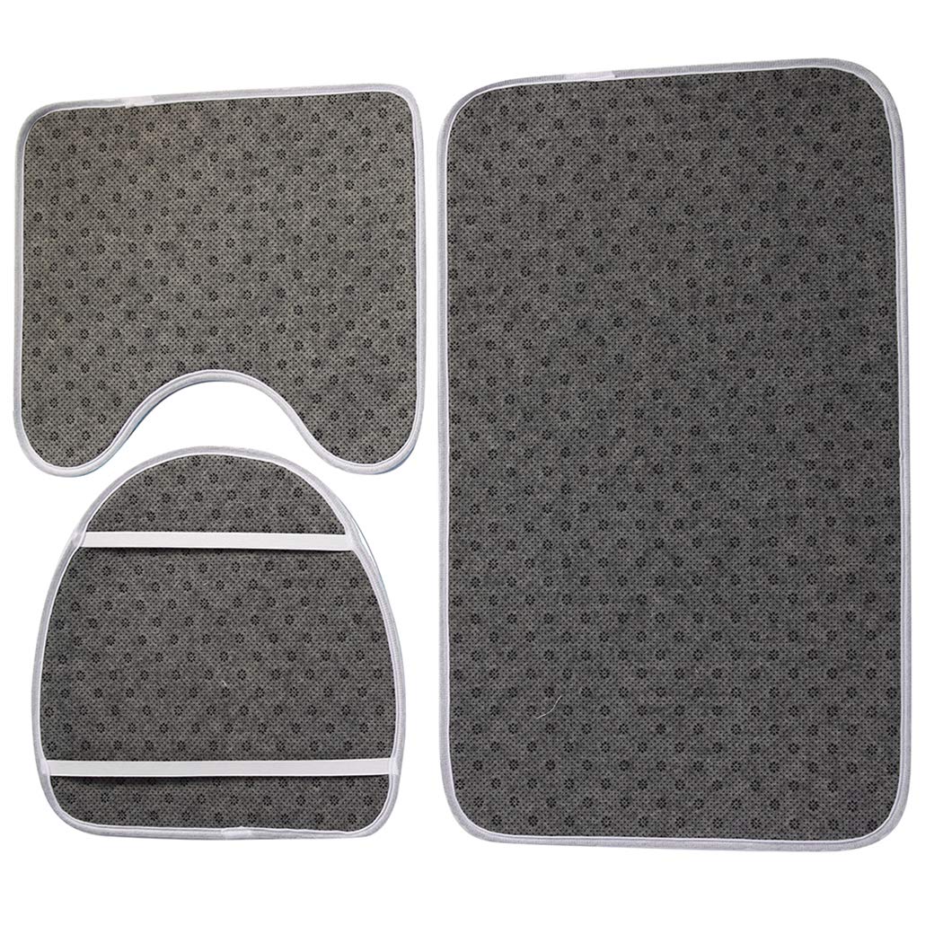 3-pc Anti-Slip Decorative Bathroom Mat Set - Image 31