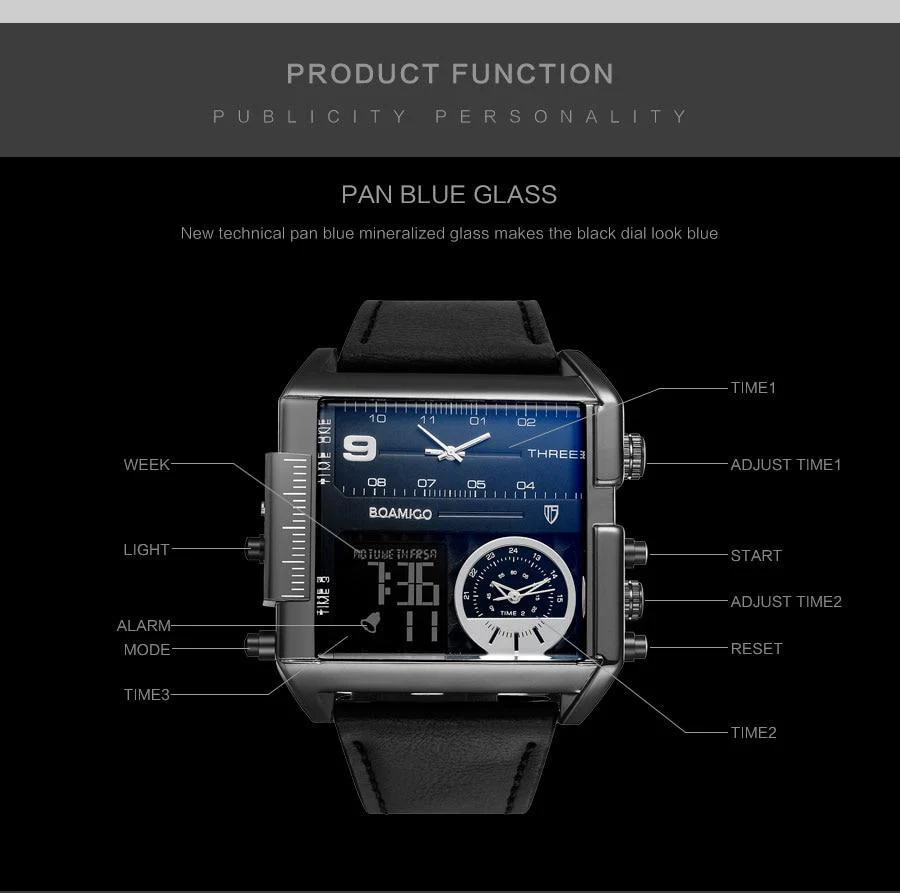 3-Timezone Luxury Sports Watch - Image 12
