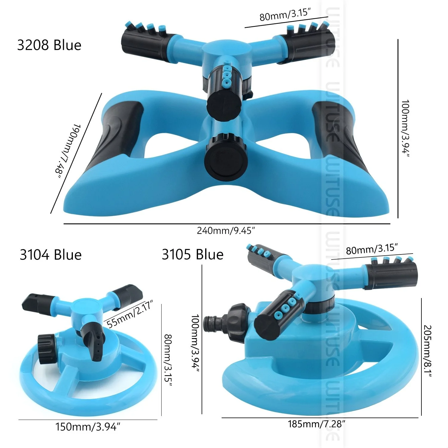 360° Auto-Rotating Adjustable Lawn Sprinkler - Image 11