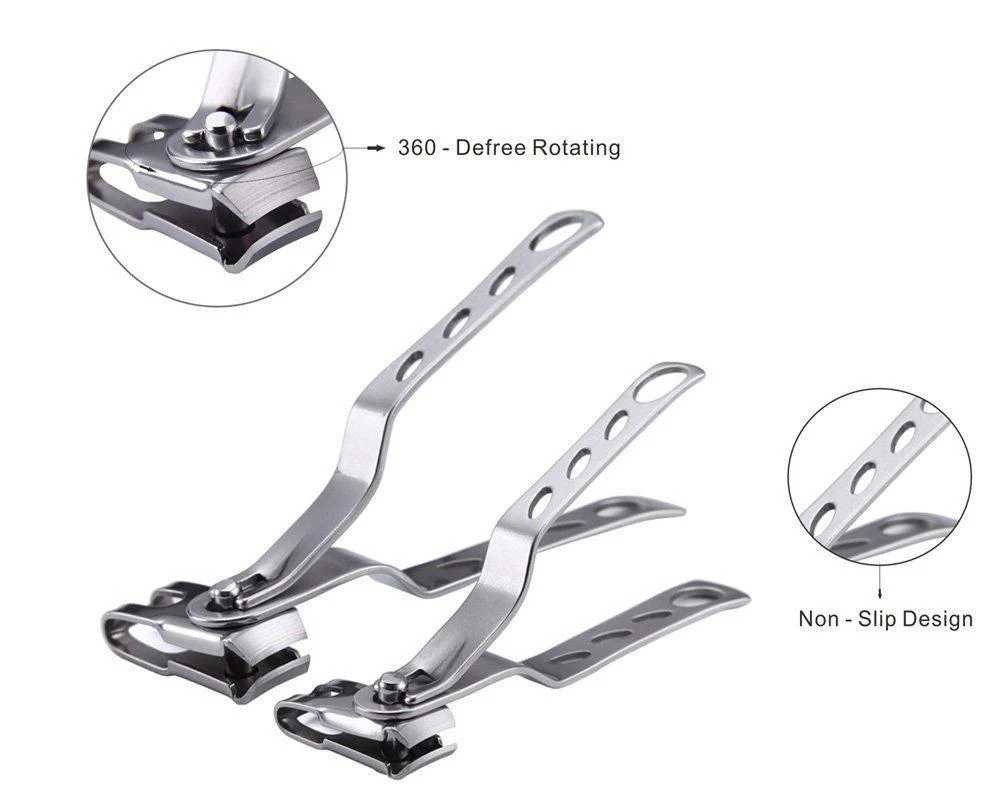 360-Degree Rotating Head Smart Nail Clippers Set (Large+Small) - Image 3