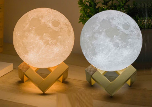 Luna™ - 3D Printed Full-Moon LED Lamp - Image 4
