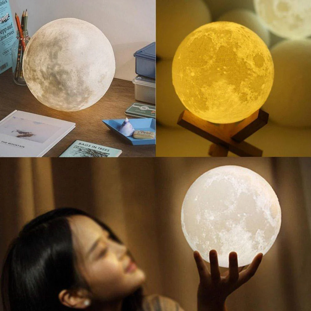 Luna™ - 3D Printed Full-Moon LED Lamp - Image 7
