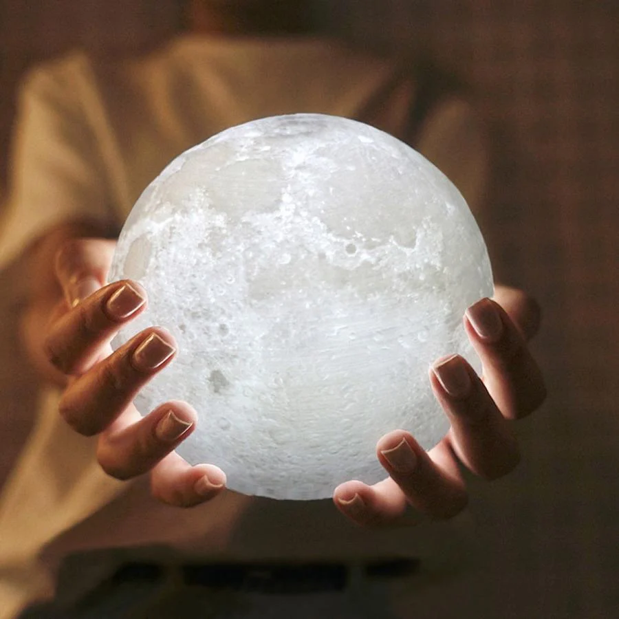 Luna™ - 3D Printed Full-Moon LED Lamp - Image 8