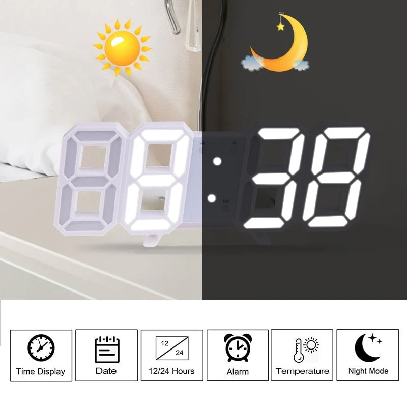 3D LED Large Digital Clock - Image 4