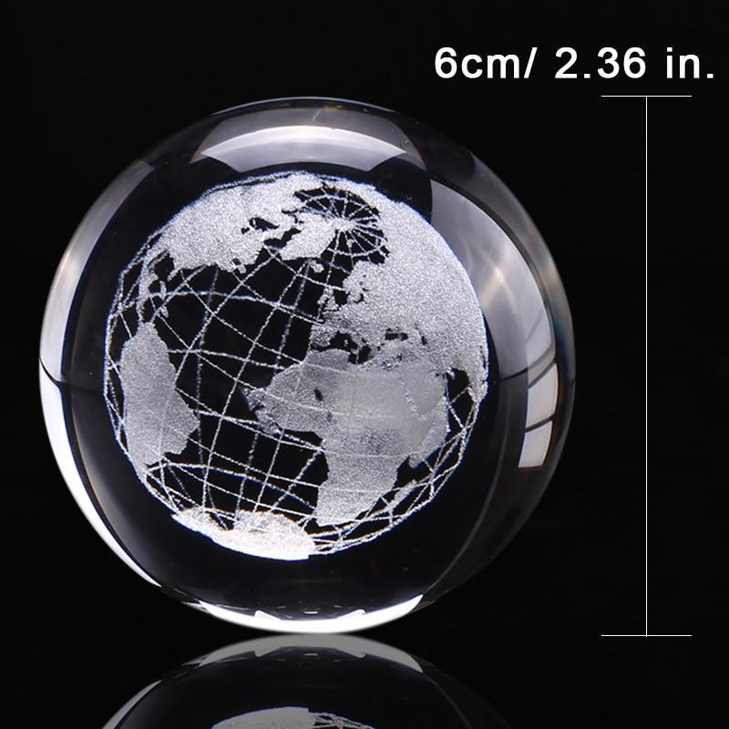 3D Laser-Engraved Decorative Crystal Globe - Image 11