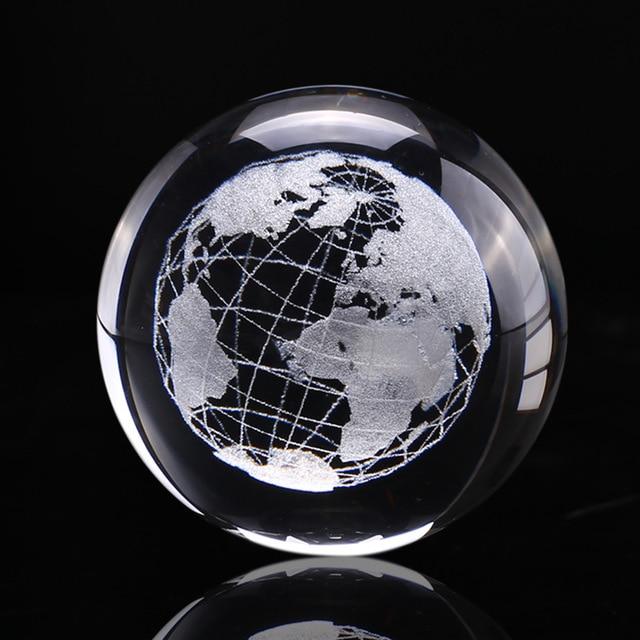 3D Laser-Engraved Decorative Crystal Globe - Image 5