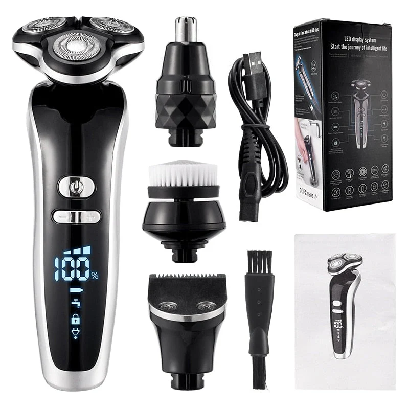 Rechargeable 4 in 1 Electric Led 4D Shaver - Image 2