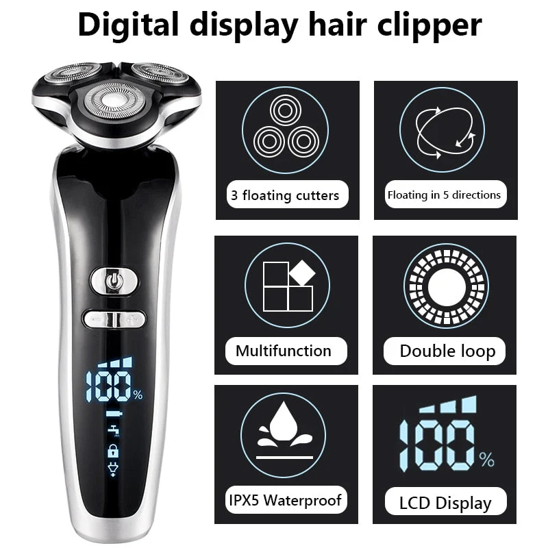 Rechargeable 4 in 1 Electric Led 4D Shaver - Image 4