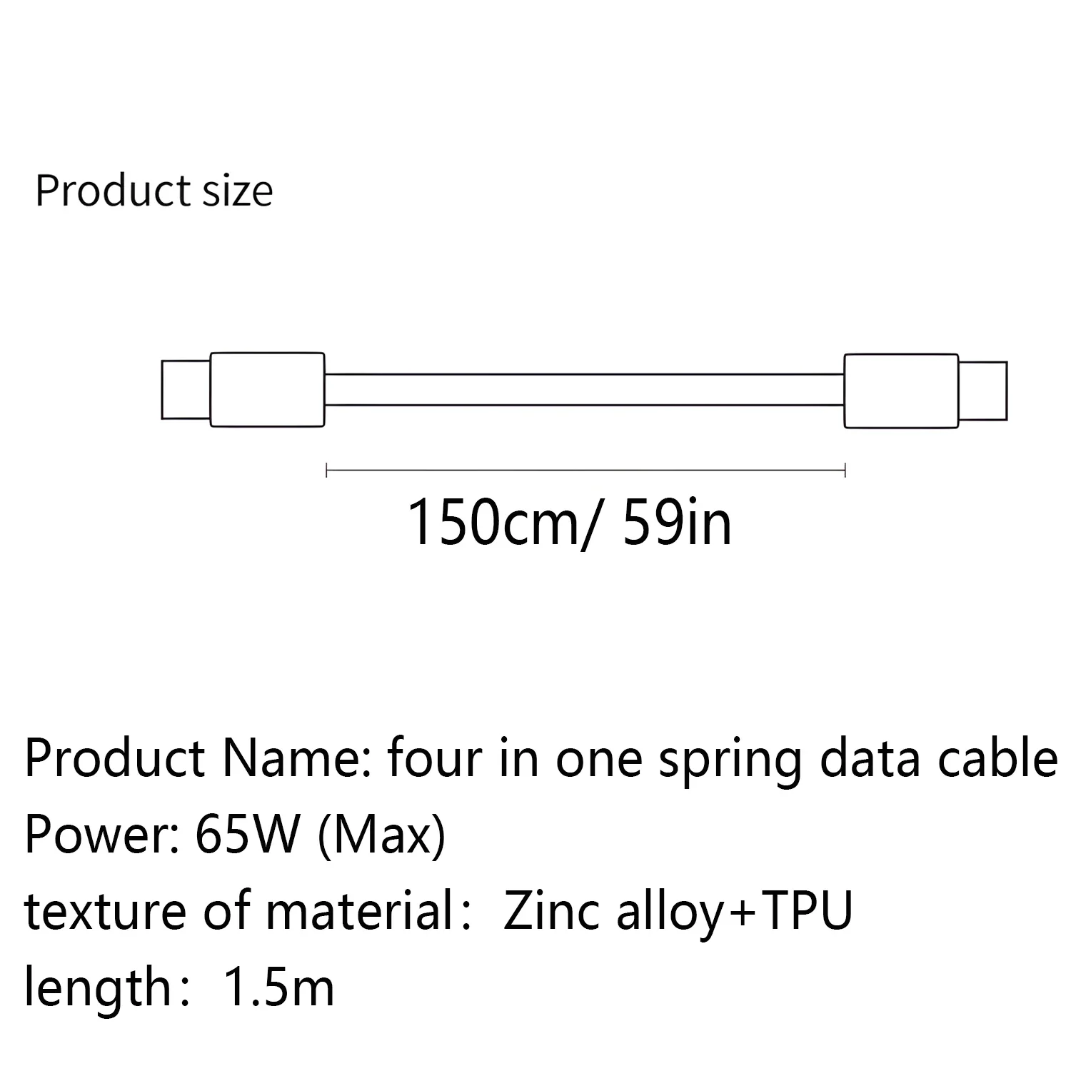 Fast Charging 65W Tangle-Free 4-in-1 Rotating Head 6A High-Speed Cable - Image 11