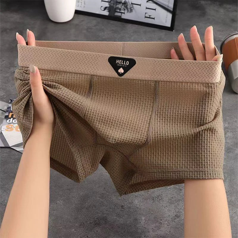CoolEase Gentle Fit For Sensitive Skin Cool & Lightweight Breathable Ice Silk Boxers (4pcs) - Image 2