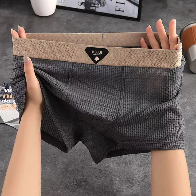 CoolEase Gentle Fit For Sensitive Skin Cool & Lightweight Breathable Ice Silk Boxers (4pcs) - Image 5
