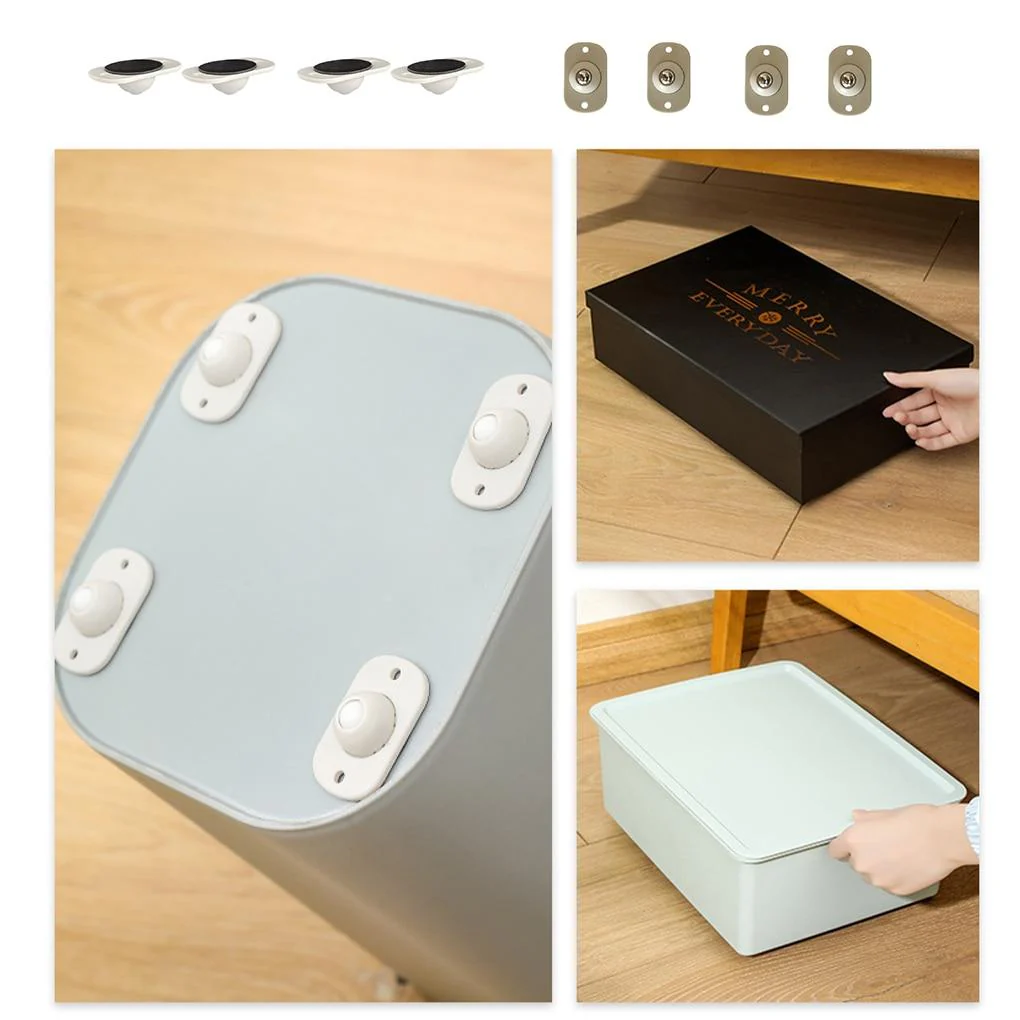 Self Adhesive Casters Pulley Rollers Set (4pcs) - Image 4