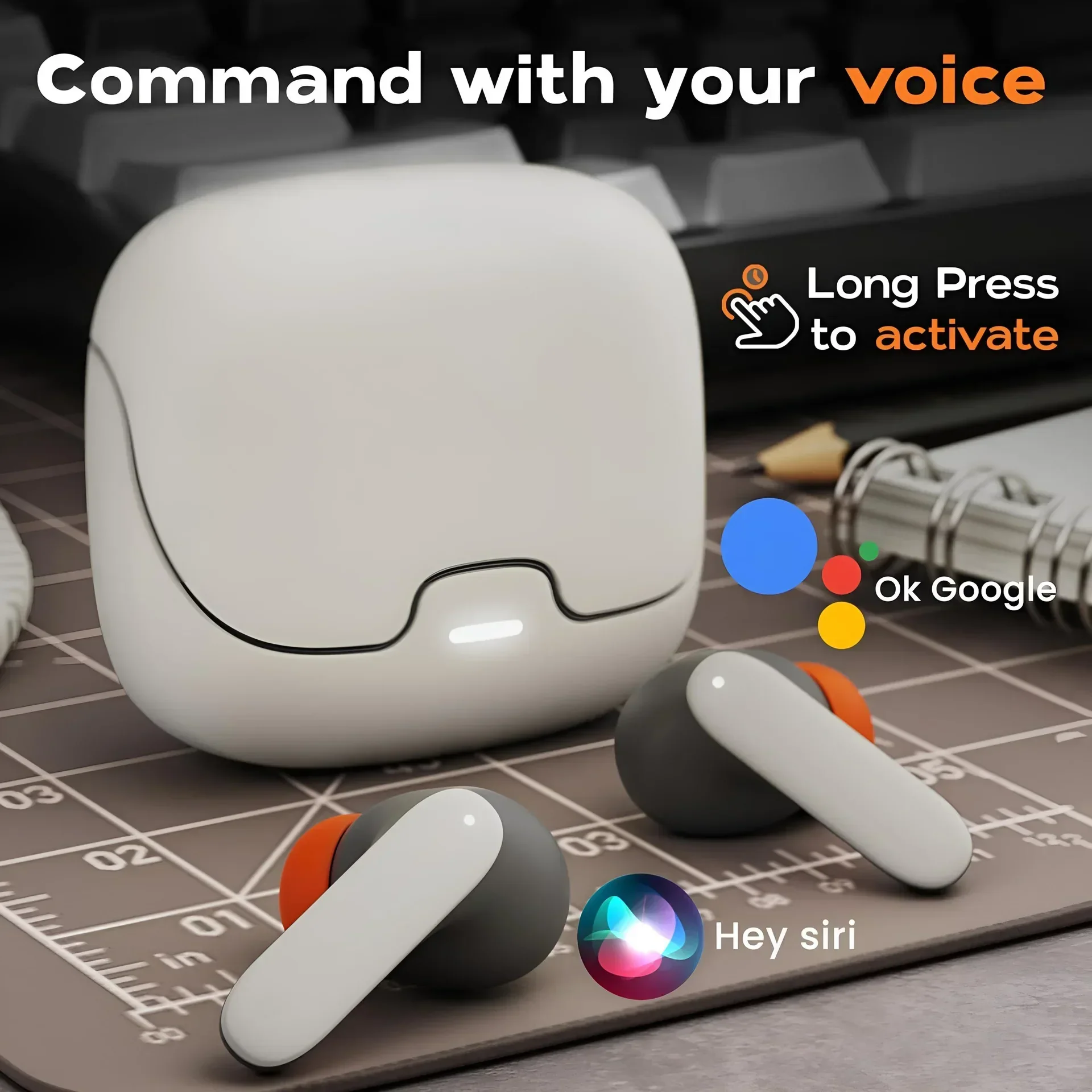 TWS Dual Microphone Earphones with Active Noise Cancellation & Ultra-low Latency - Image 5