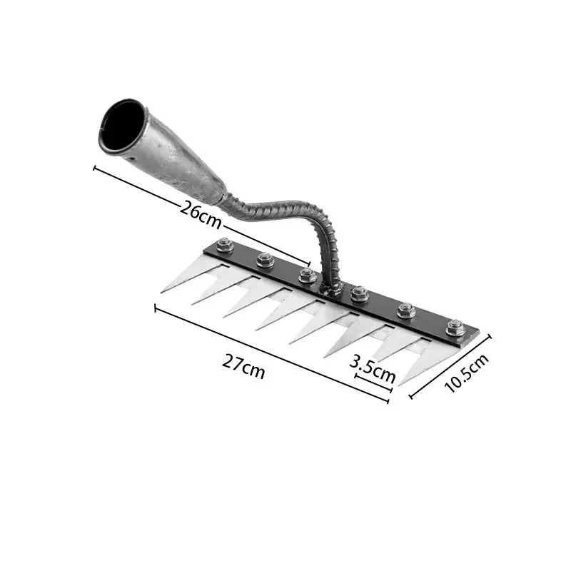 Multi-Tooth Carbon Steel Garden Rake for EZ Soil, Debris & Planting - Image 11