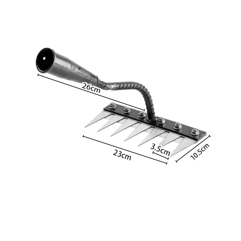 Multi-Tooth Carbon Steel Garden Rake for EZ Soil, Debris & Planting - Image 8