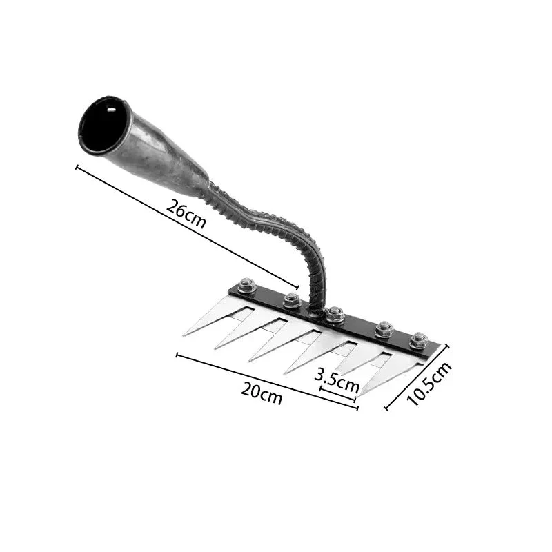 Multi-Tooth Carbon Steel Garden Rake for EZ Soil, Debris & Planting - Image 9