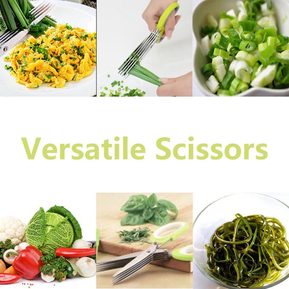 5 Layers Blade Multifunctional Kitchen Scissors - Image 3