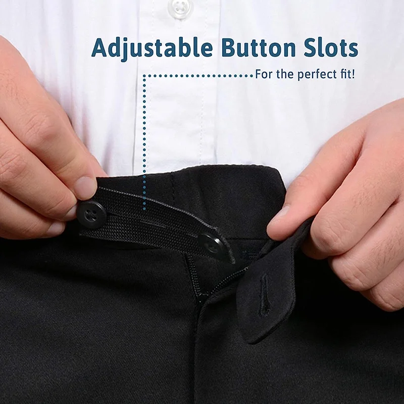 No-Sew Button Pant Expanders-Smart Comfort Waistband Adjustment Set (5-Pack) - Image 9