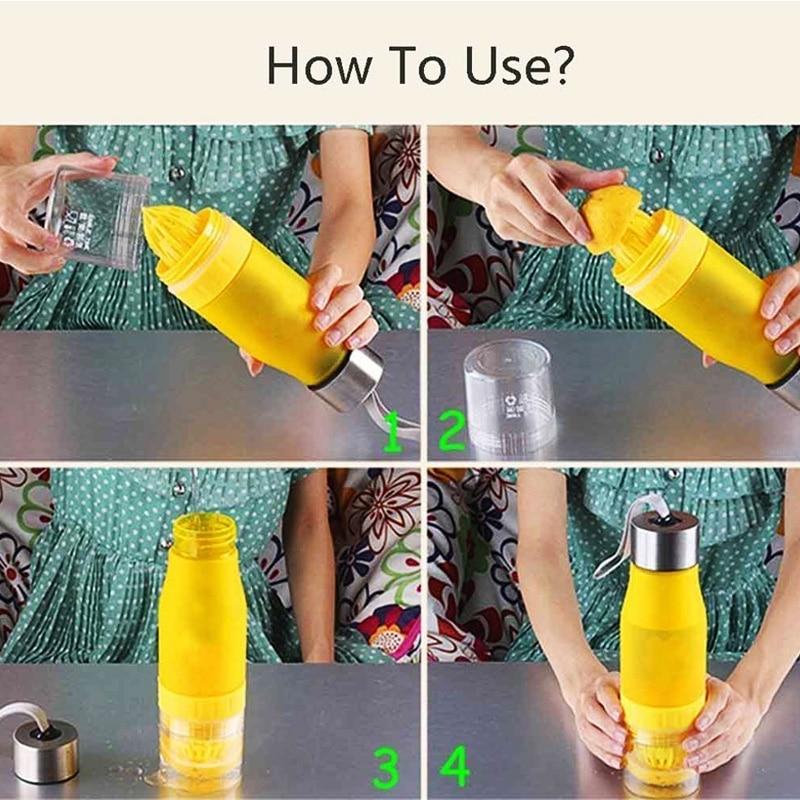 Lightweight Lemon Infuser Travel Bottle (650ML) - Image 2