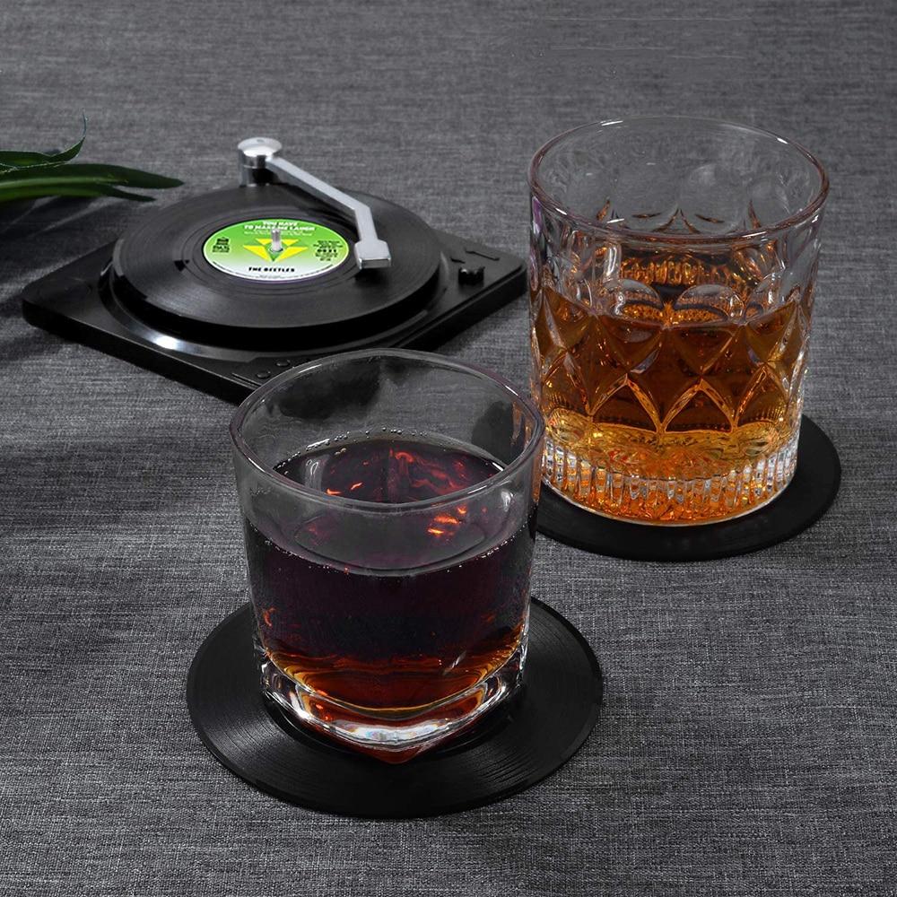 Retro Vinyl Record Heat-Resistant Cup Coasters(6pcs ) - Image 11
