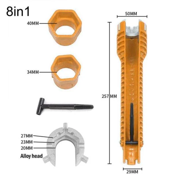 Multiuse 8-in-1 EZ Faucet and Sink Wrench - Image 10