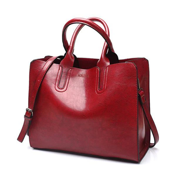 ACELURE™ Women's Leather Casual Tote Bag - Image 3