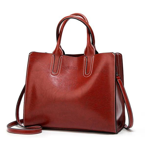 ACELURE™ Women's Leather Casual Tote Bag - Image 8