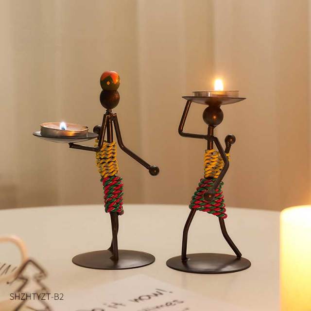 Pinturesque Metal African Style Candle Holder - Image 15