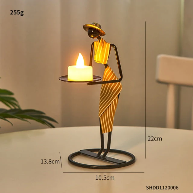 Pinturesque Metal African Style Candle Holder - Image 19