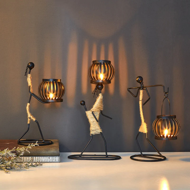 Pinturesque Metal African Style Candle Holder - Image 2