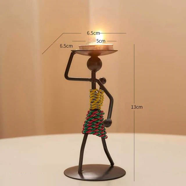 Pinturesque Metal African Style Candle Holder - Image 25