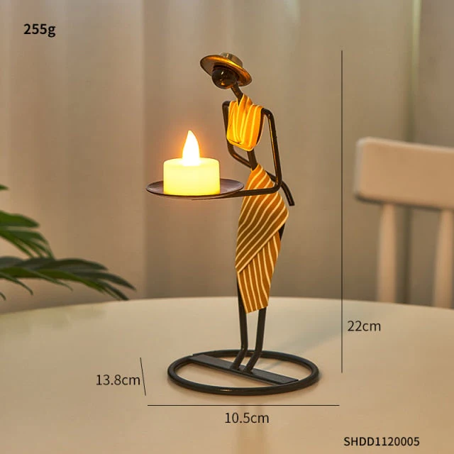 Pinturesque Metal African Style Candle Holder - Image 3