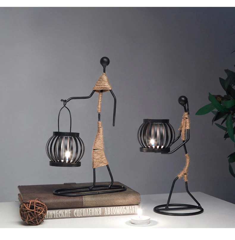 Pinturesque Metal African Style Candle Holder - Image 5