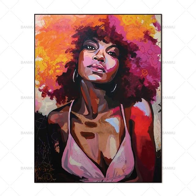 African Style Women's Portrait Art - Image 3