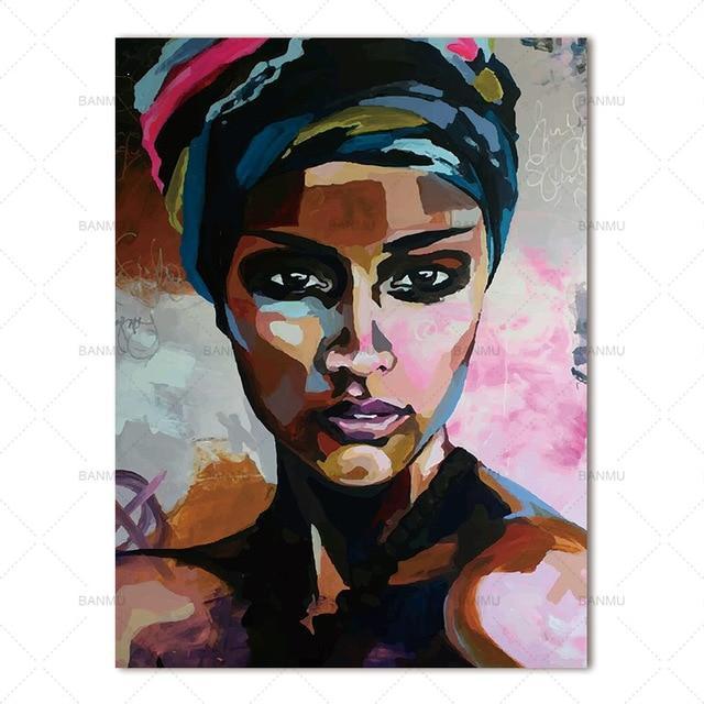 African Style Women's Portrait Art - Image 4