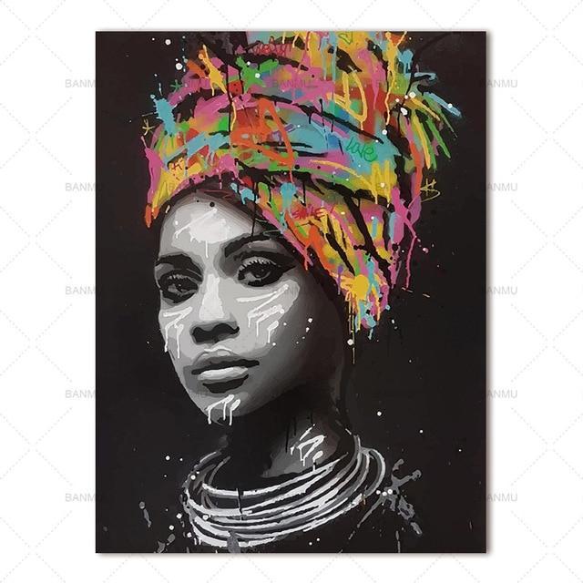 African Style Women's Portrait Art - Image 5