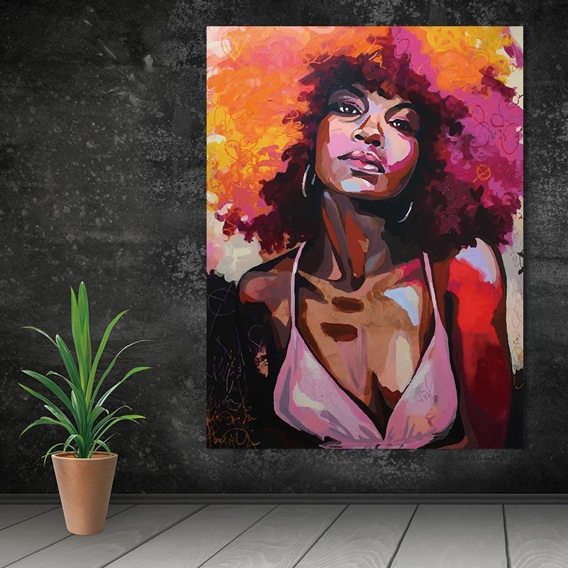 African Style Women's Portrait Art - Image 6