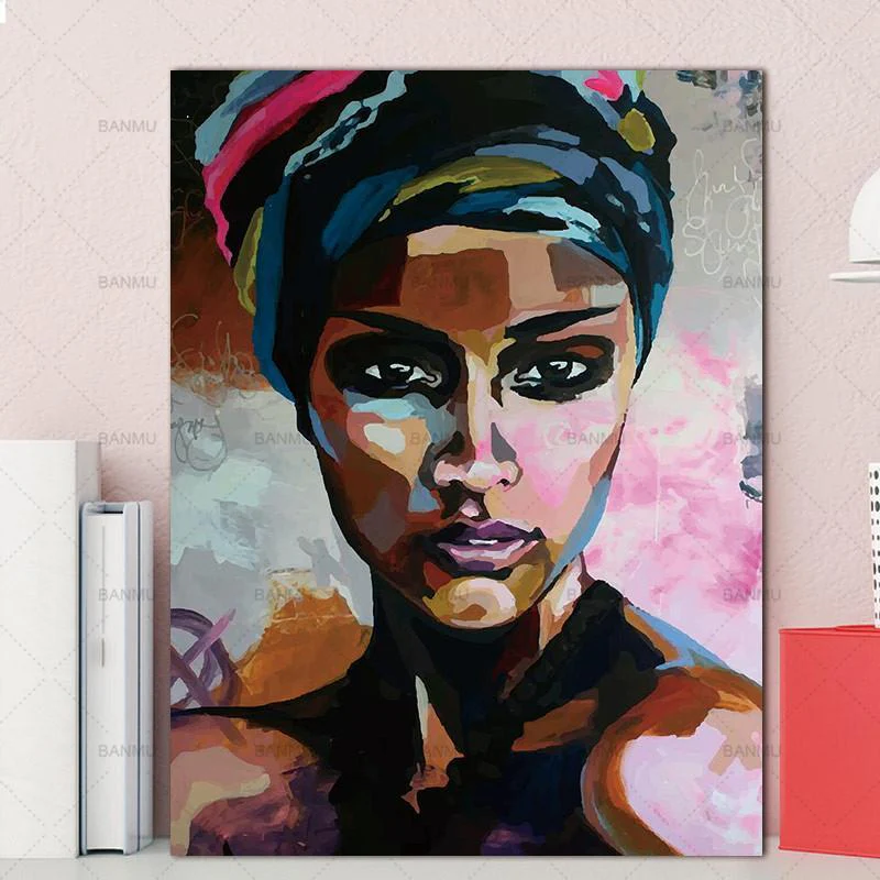African Style Women's Portrait Art - Image 8