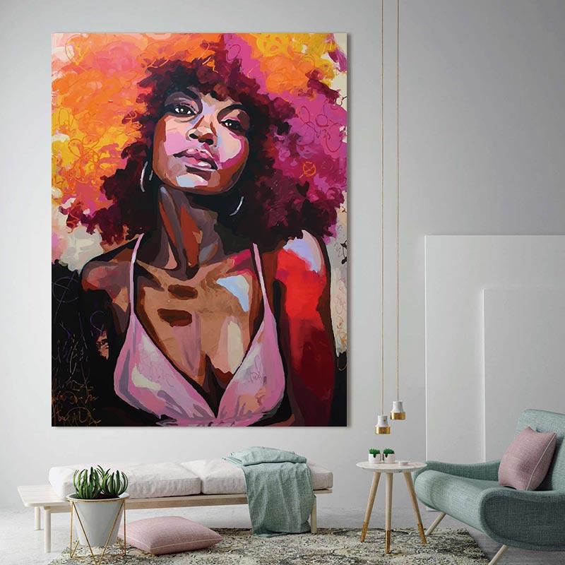 African Style Women's Portrait Art - Image 9