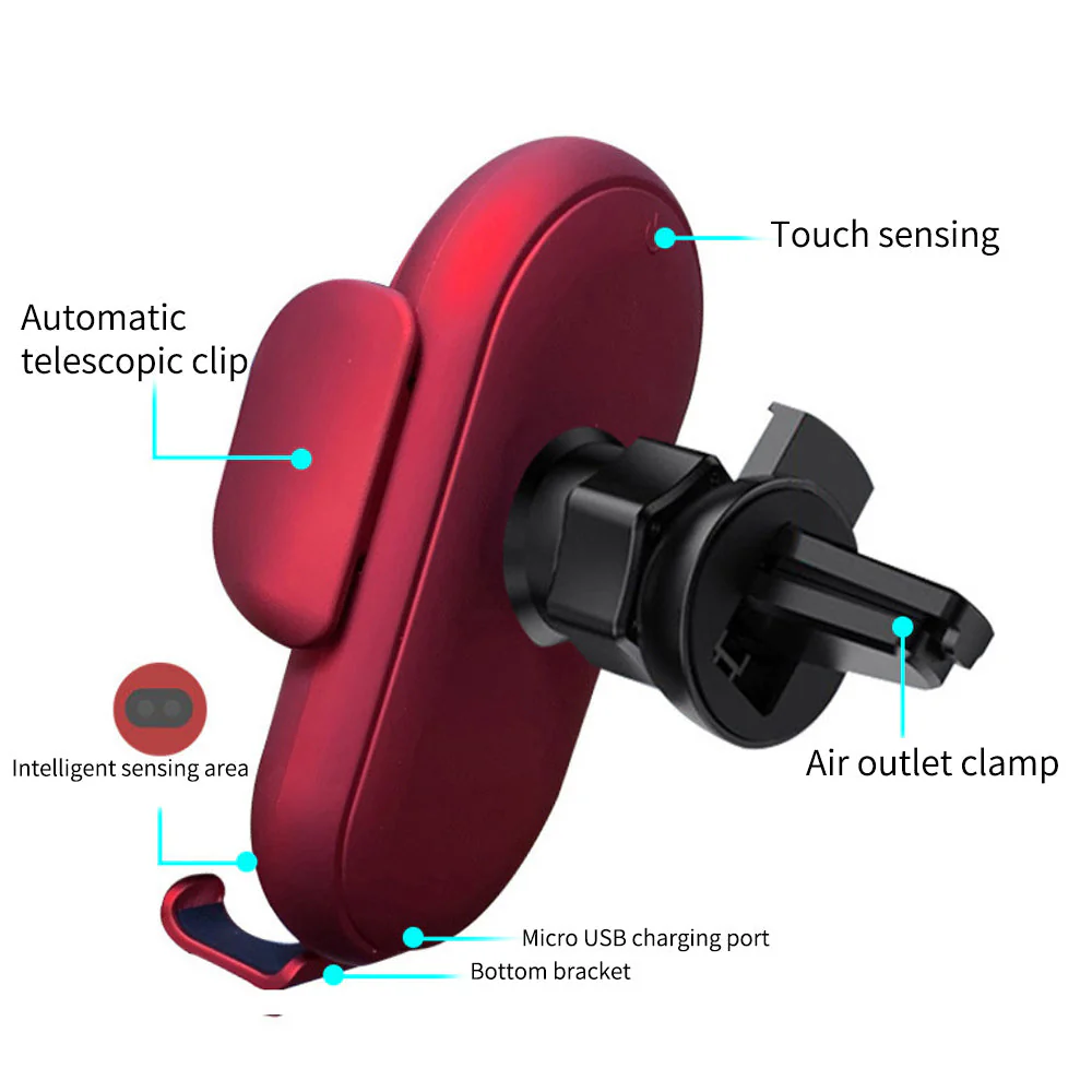 Auto-Clamping Wireless Charging Car Phone Mount - Image 2