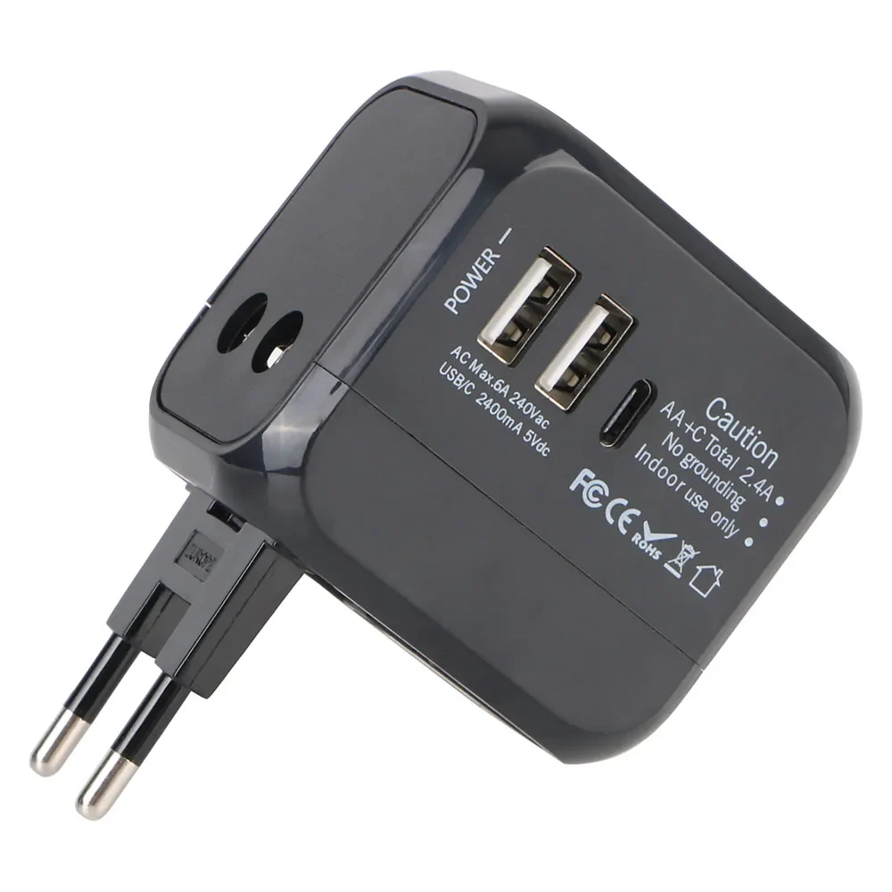 All-in-One Universal Travel Adapter Wall Charger with USB & USB-C - Image 11