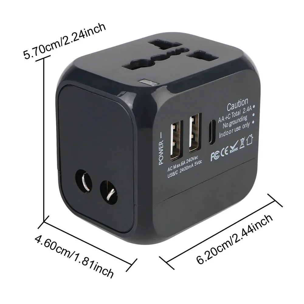 All-in-One Universal Travel Adapter Wall Charger with USB & USB-C - Image 17