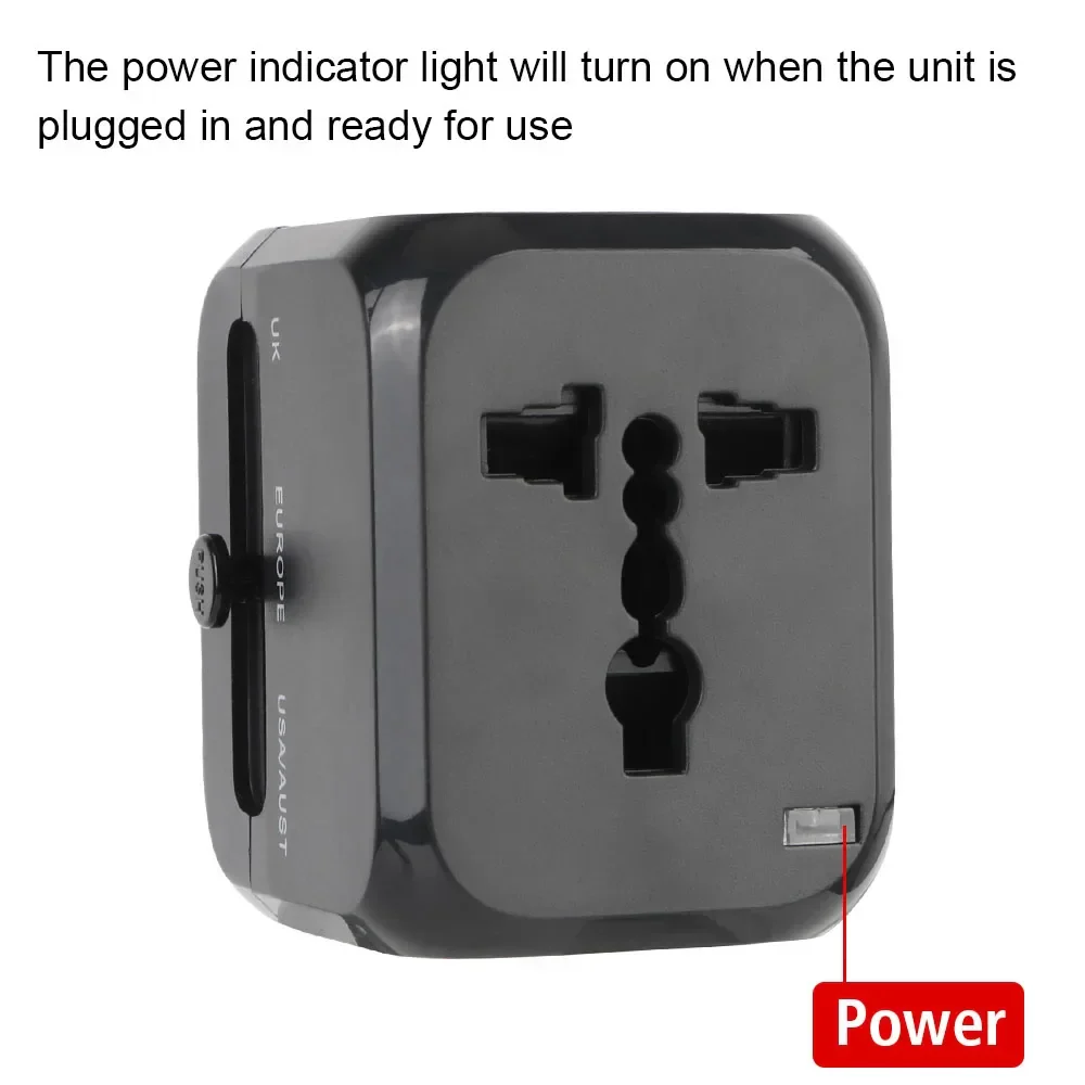 All-in-One Universal Travel Adapter Wall Charger with USB & USB-C - Image 5