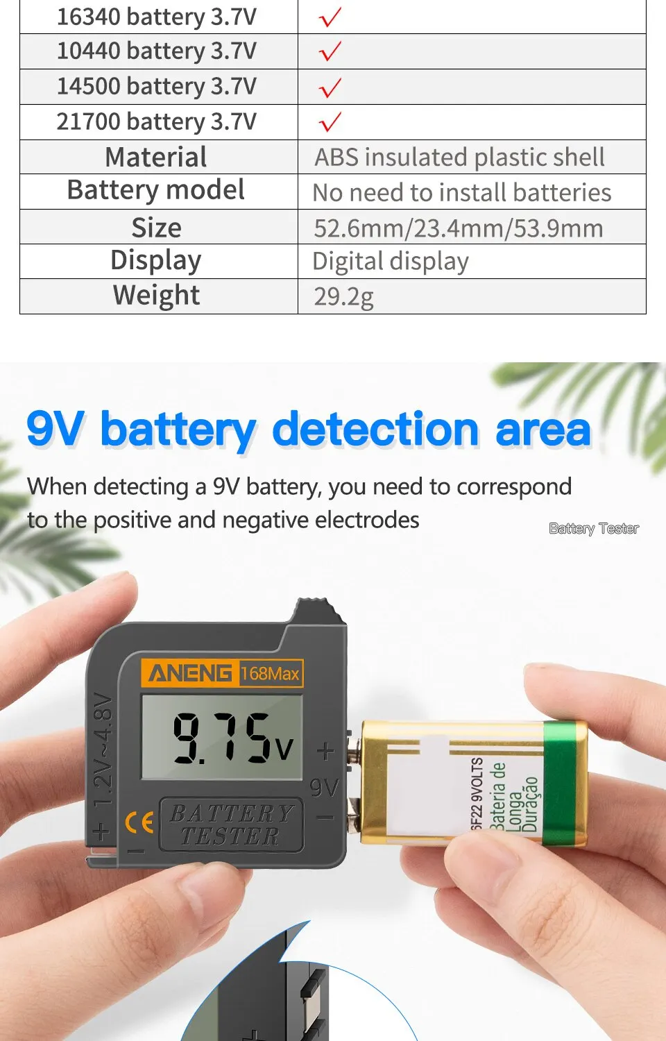ANENG Universal Digital Display Lithium Battery Tester - Image 11