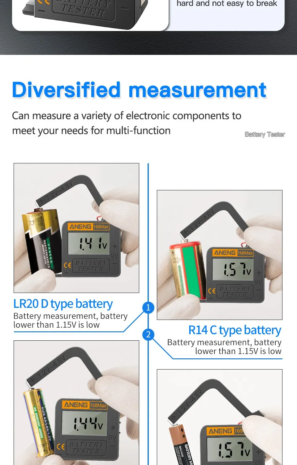 ANENG Universal Digital Display Lithium Battery Tester - Image 16