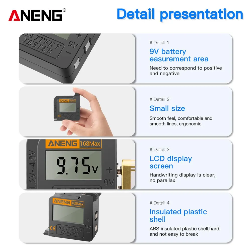 ANENG Universal Digital Display Lithium Battery Tester - Image 6