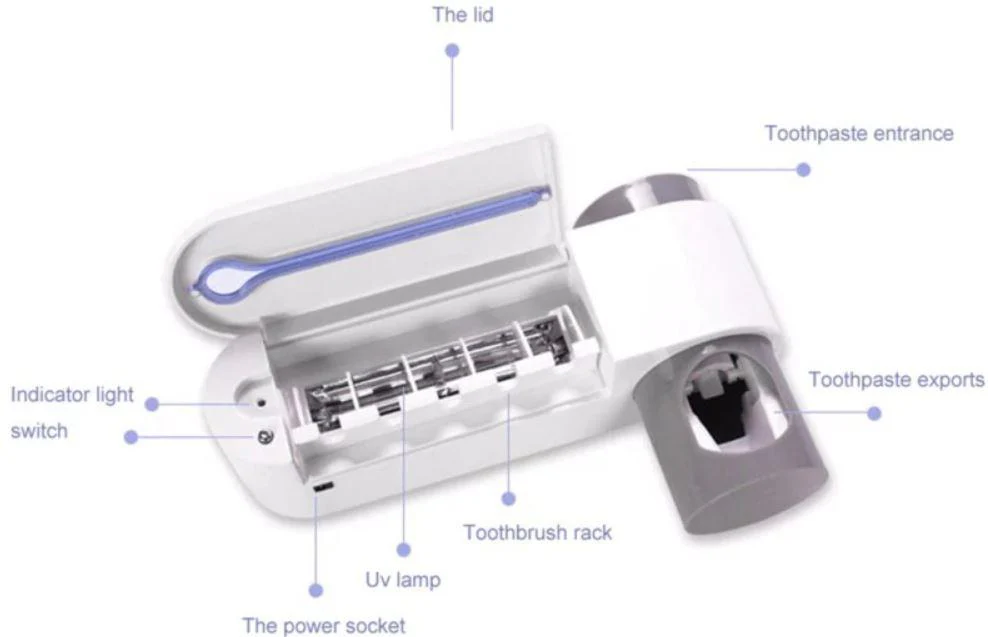 Anti-Bacterial UV Toothbrush Sterilizer and Toothpaste Dispenser - Image 12