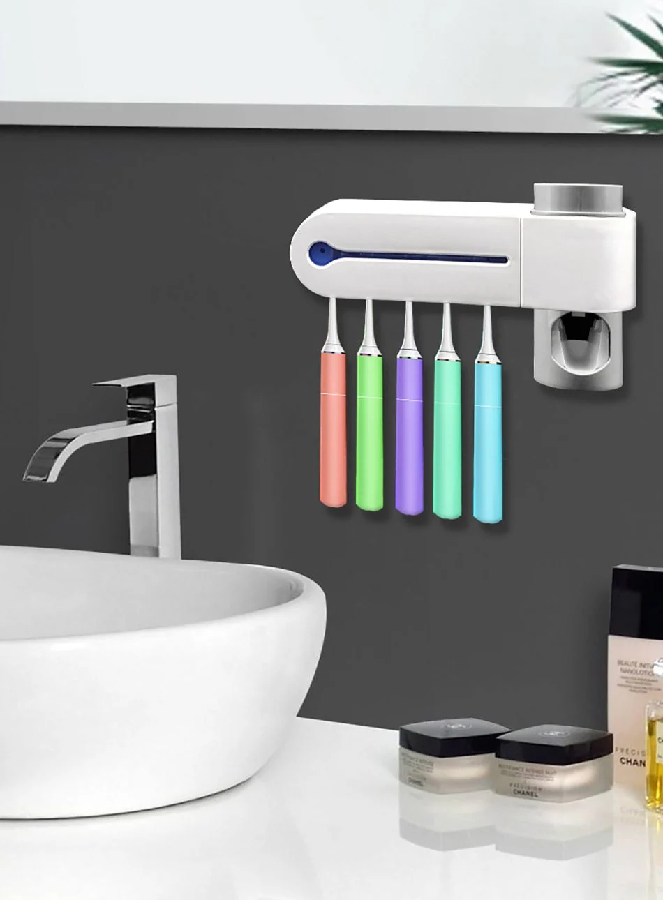 Anti-Bacterial UV Toothbrush Sterilizer and Toothpaste Dispenser - Image 13