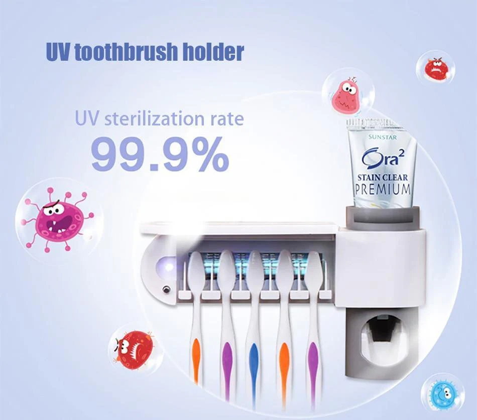 Anti-Bacterial UV Toothbrush Sterilizer and Toothpaste Dispenser - Image 5